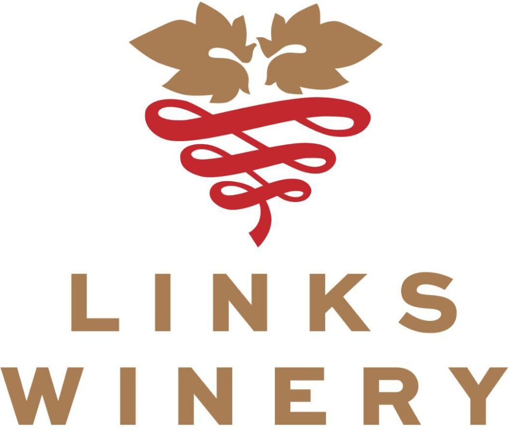 Links Winery logo with red vine emblem.